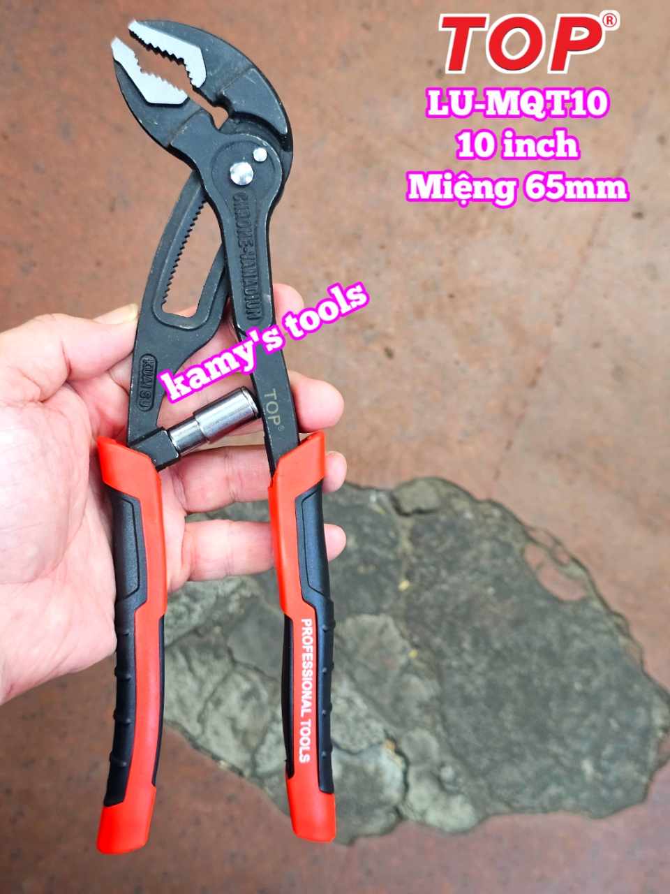 Kìm mỏ quạ 5 lỗ dài 10 inch Top LU-MQT10 mở miệng 65mm