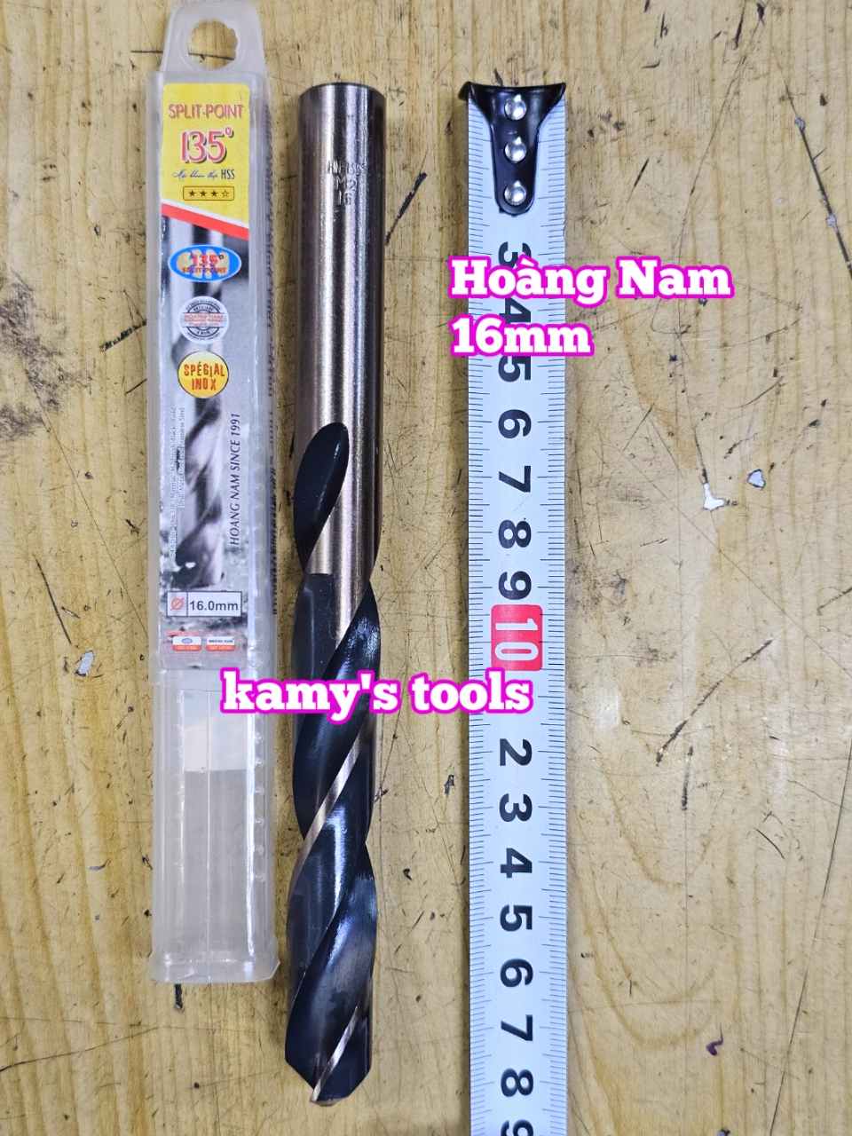 Mũi khoan inox pháp hoàng nam 16mm 16.5mm 17mm 17.5mm 18mm 18.5mm