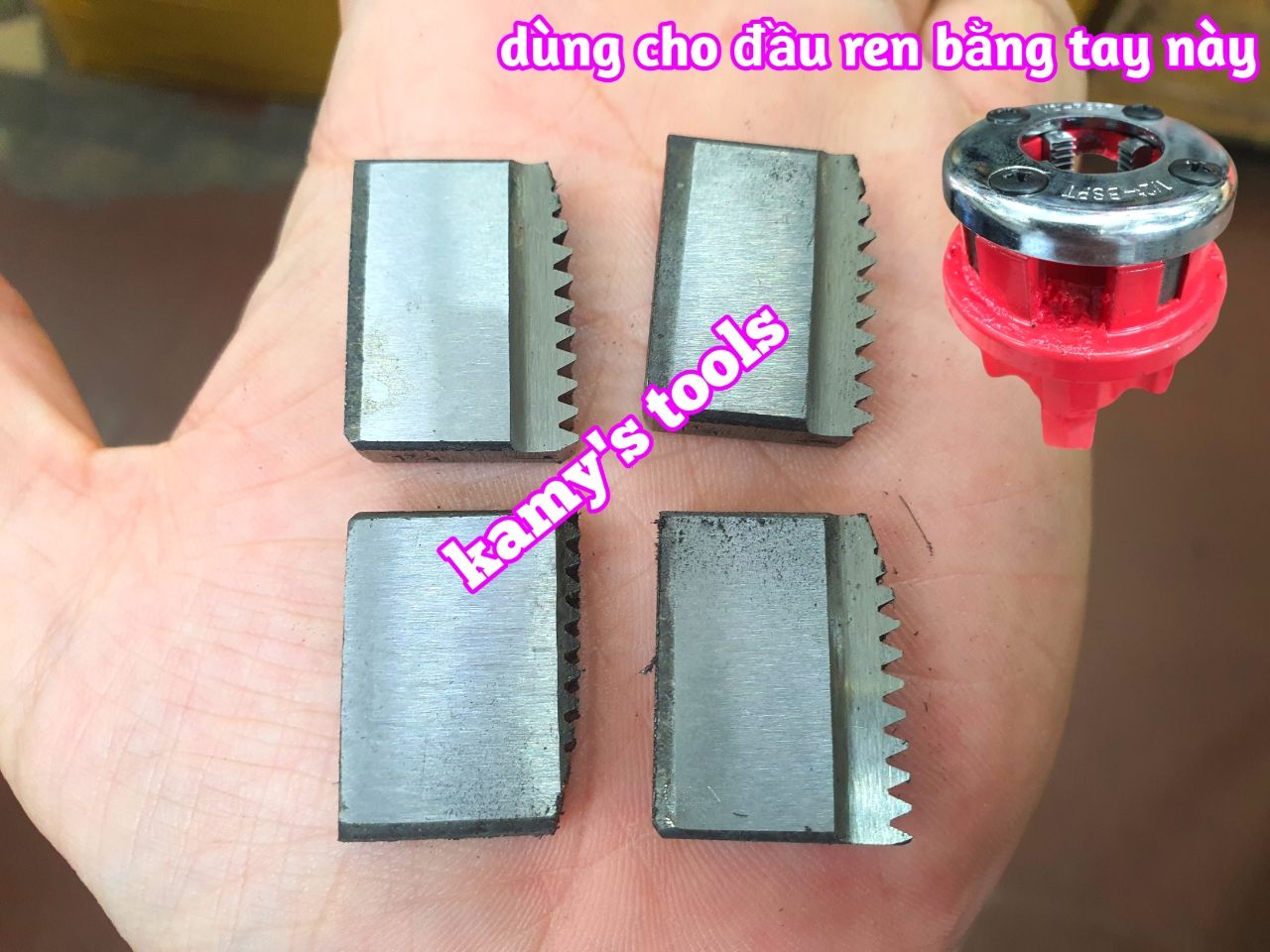 Lưỡi dao tiện ren ống bằng tay 13mm 17mm 21mm 27mm 34mm 42mm 49mm 60mm để lắp vào các đầu tiện ren (1 bộ 4 lưỡi)