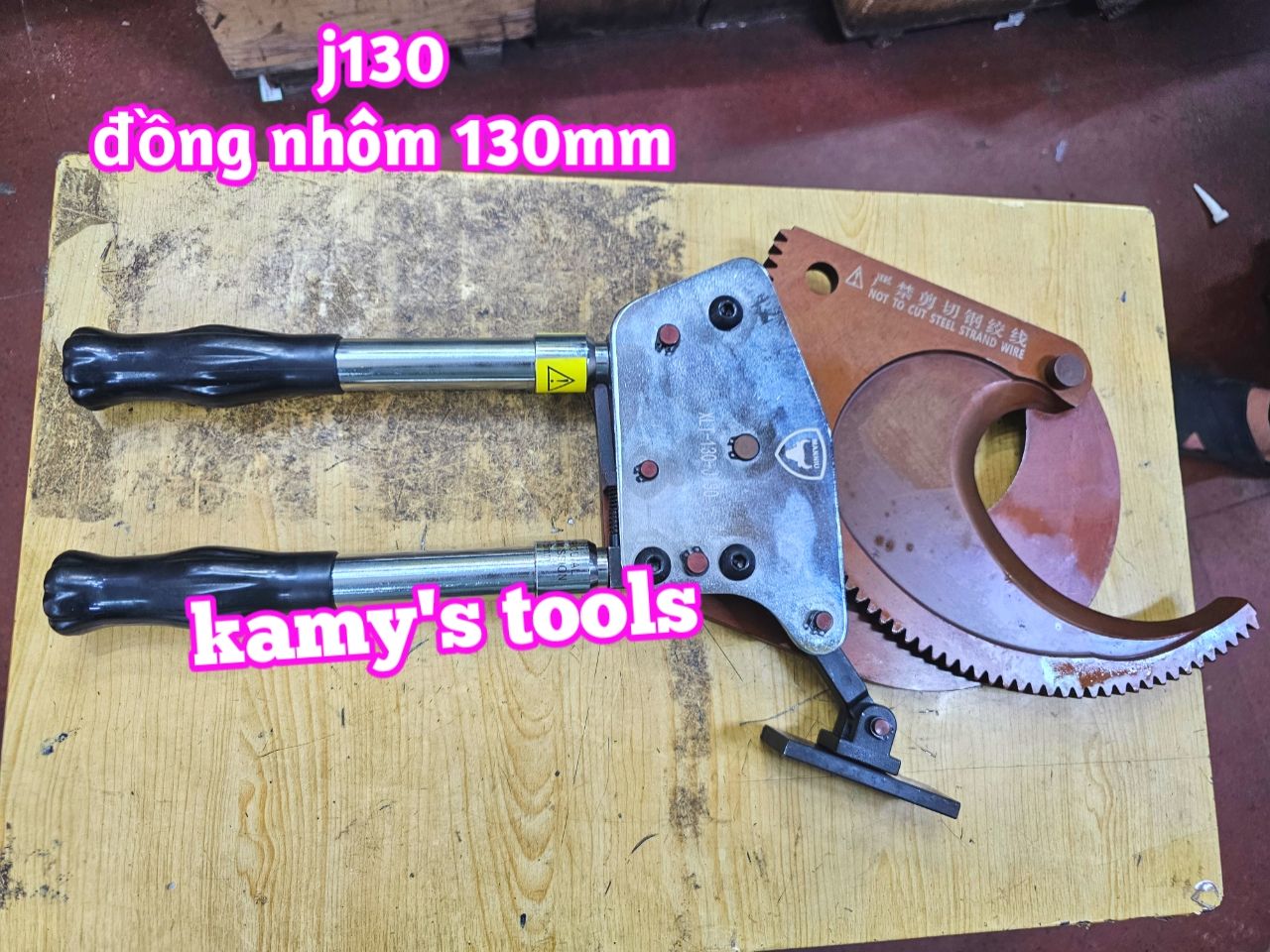 Kìm cắt cáp nhông J130 Manniu cắt cáp đồng nhôm 130mm