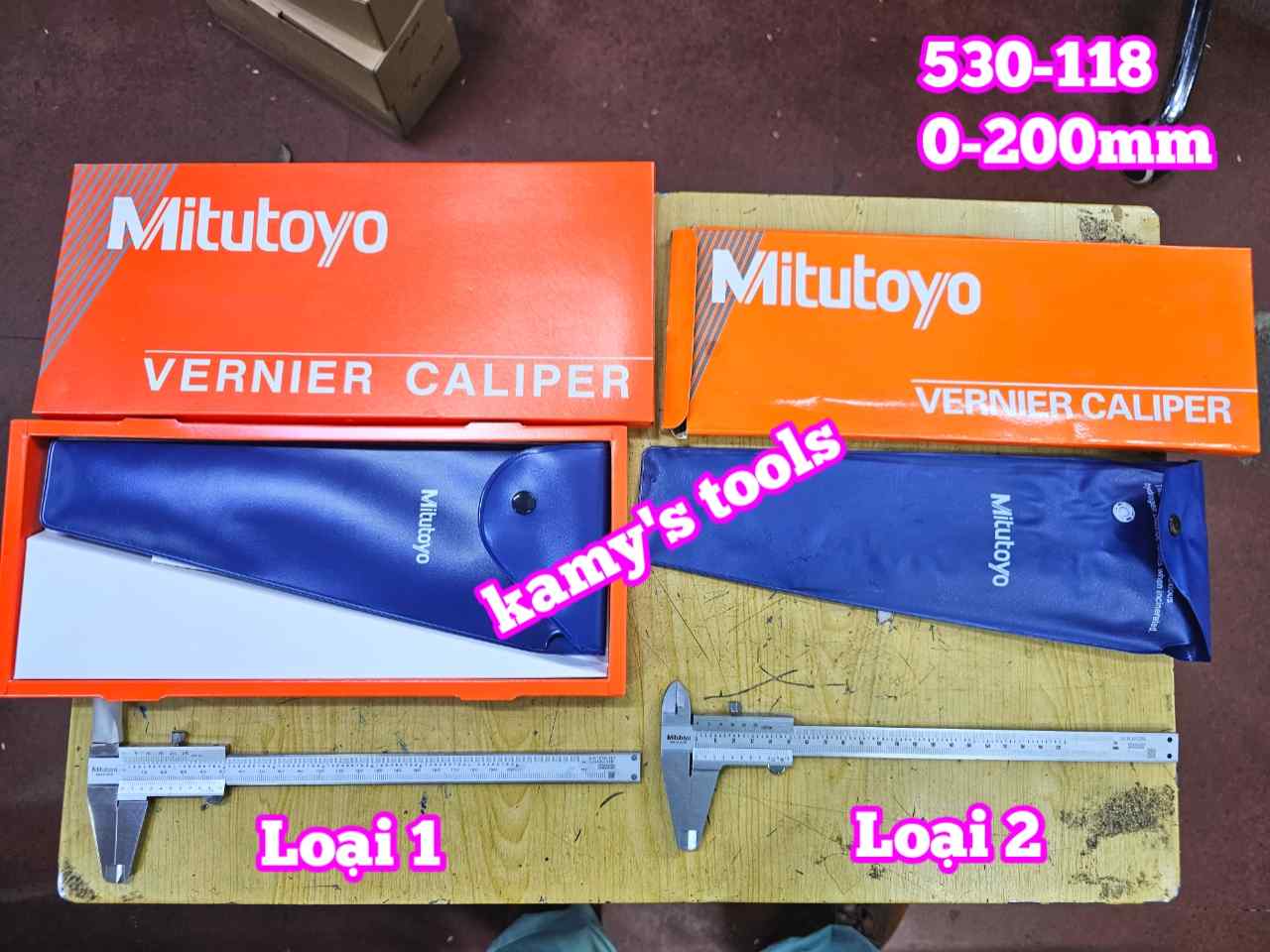 Thước kẹp cơ khí 0-200mm x0.02mm Mitutoyo 530-118