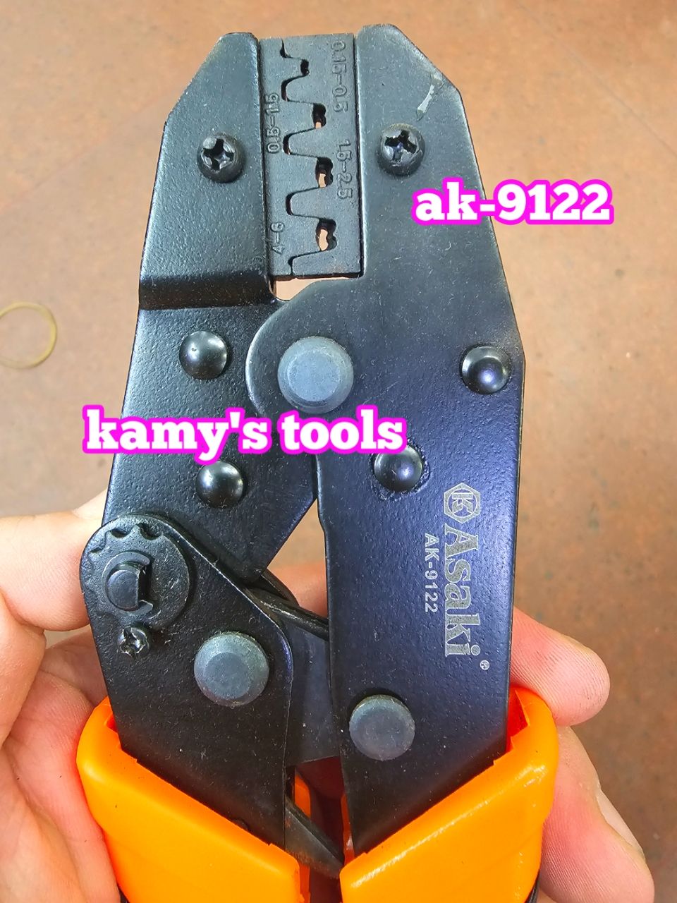 Kìm bấm cos ghim Asaki AK-9122 dài 9 inch 230mm 0.15-6mm2
