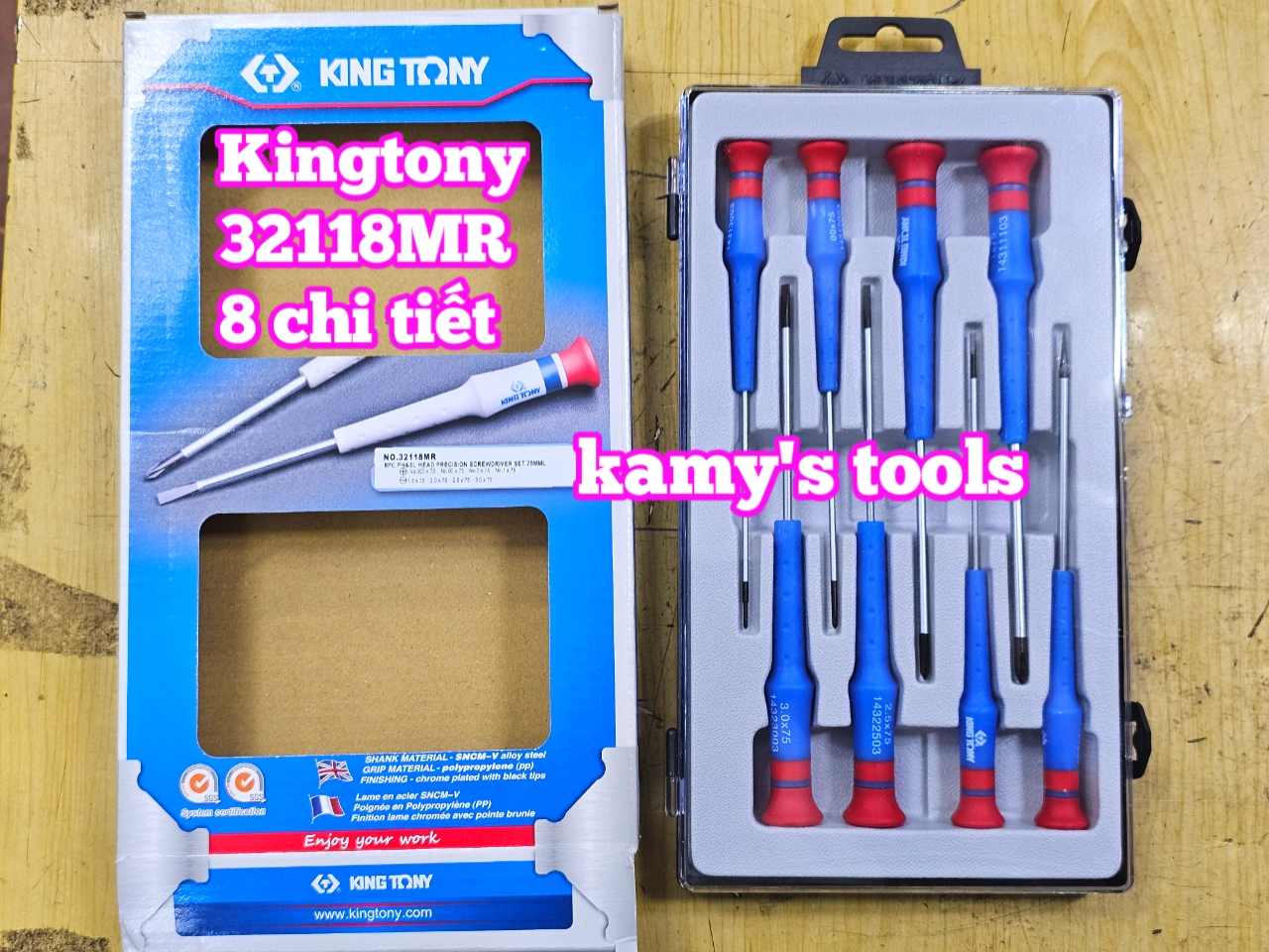 Bộ tua vít điện tử 8 chi tiết Kingtony 32118MR