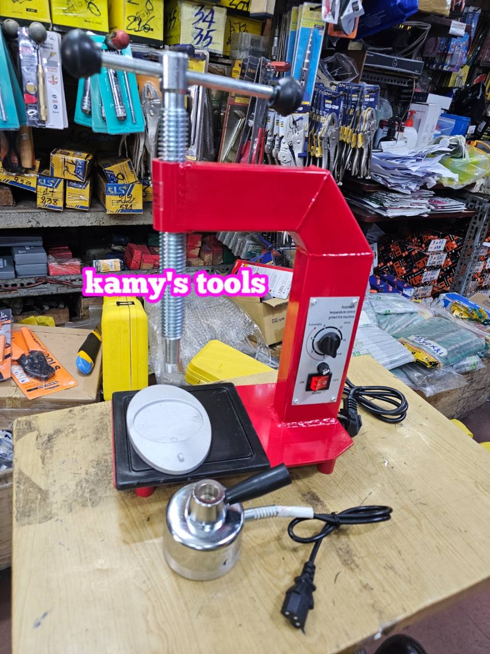Máy vá chín xăm lốp xe ô tô gắn máy công suất 500w có điều chỉnh thời gian