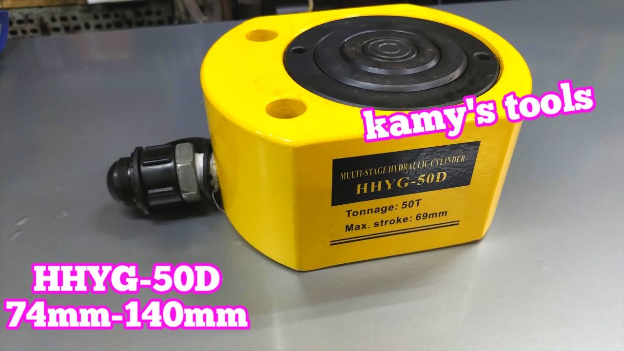 Kích thủy lực lùn 50 tấn HHYG-50D TLP hành trình 66mm chiều cao 74mm-140mm