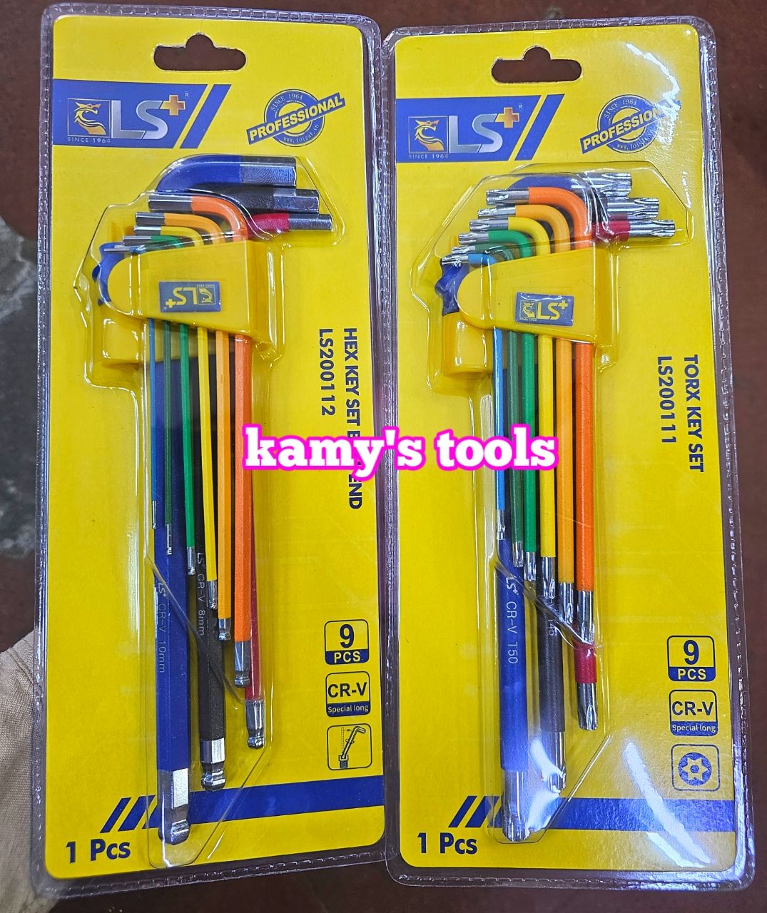 Bộ khóa lục giác bi và bông hoa thị LS+ 9 cây model LS200112 và LS200111