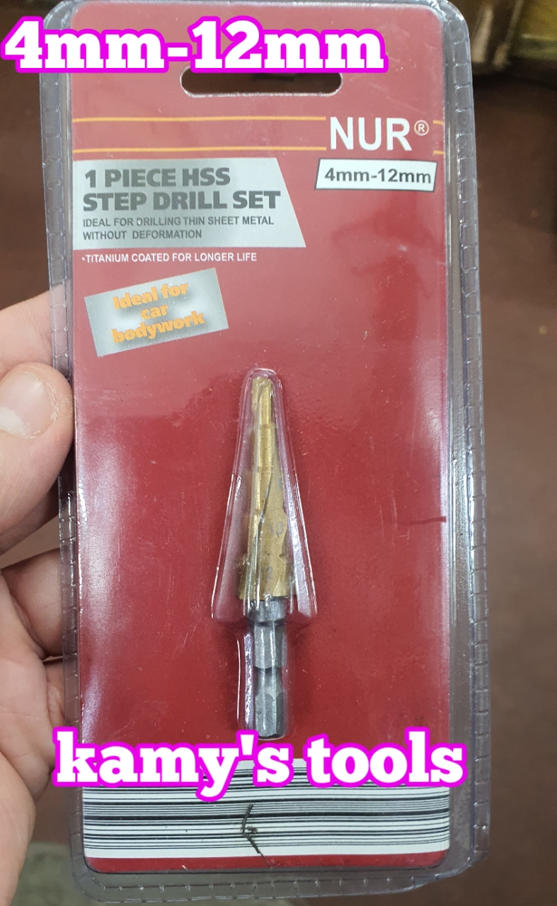 Mũi khoan tháp rãnh xoắn NUR 4-12, 4-20, 4-32mm chuyên khoan sắt , tôn, nhôm