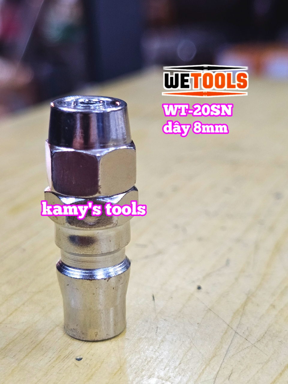 Bộ nối nhanh hơi khí nén dùng cho dây hơi 8mm 20SN 20PN Wetools WT-20PN WT-20SN
