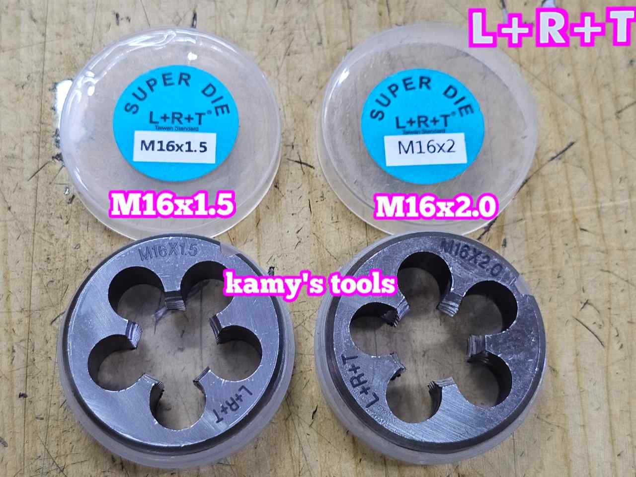 Bàn ren M16x1.5 M16x2.0 L+R+T (LRT) dụng cụ tạo ren ngoài bulong