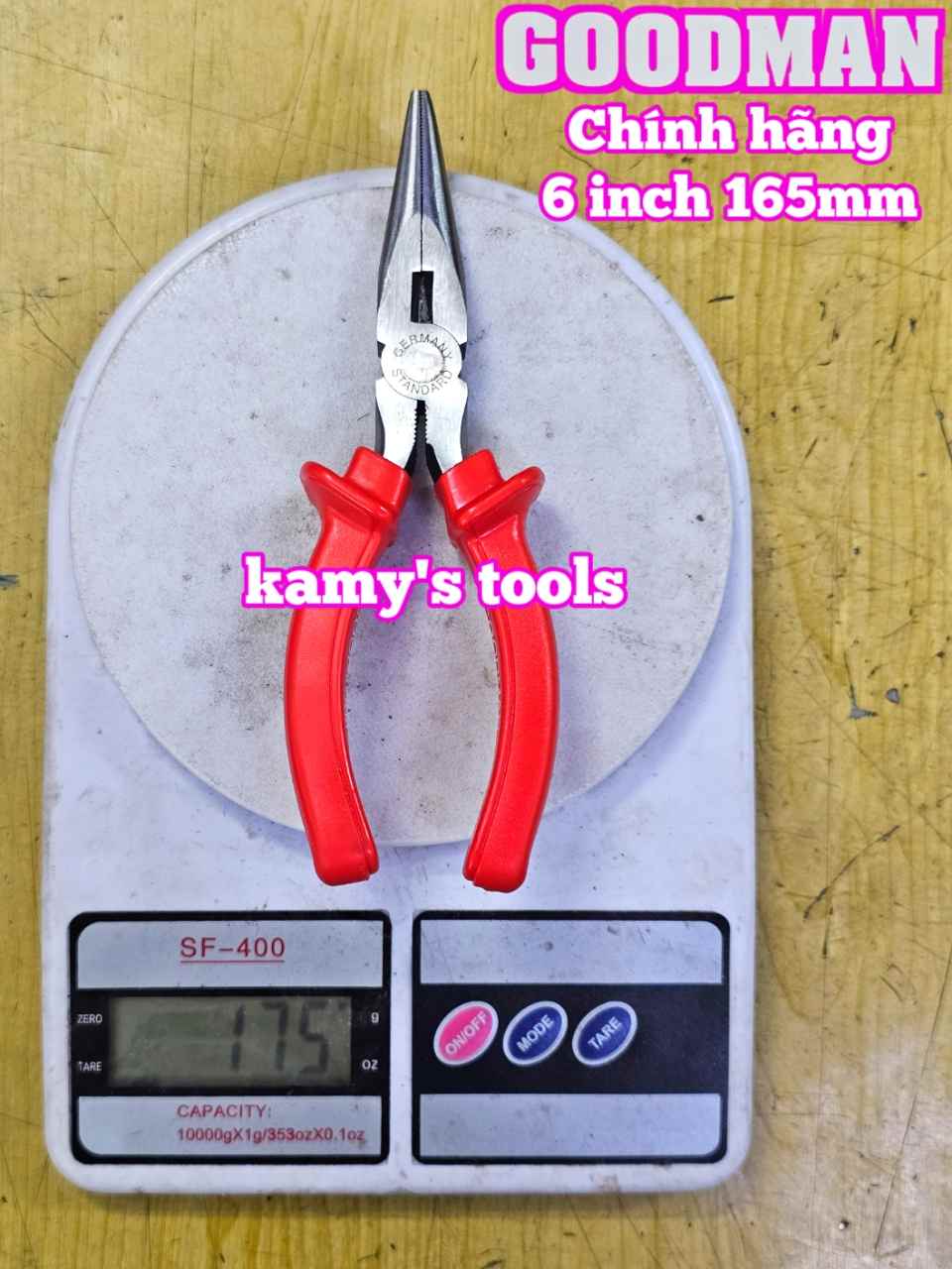 Kìm mỏ nhọn Goodman 6 inch 8 inch chính hãng 95-106 95-108