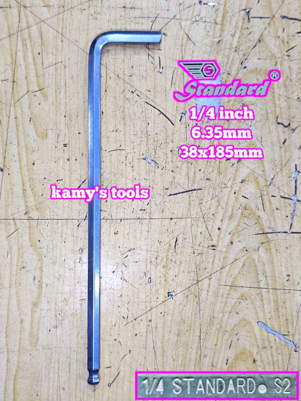 Lục giác hệ inch Standard 1/4 inch 6.35mm dài 38x185mm STD-68104