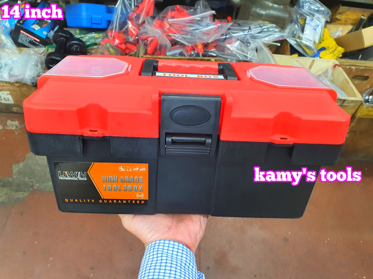 Thùng đồ nghề nhựa Liwin dài 14 inch 350mm