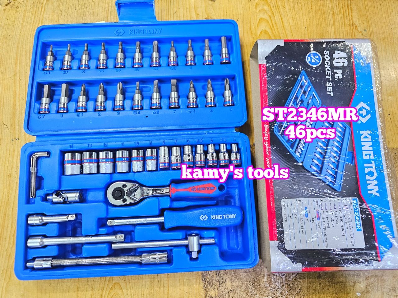 Bộ tuýp khẩu Kingtony 1/4 inch 46 chi tiết ST2346MR 4mm-14mm