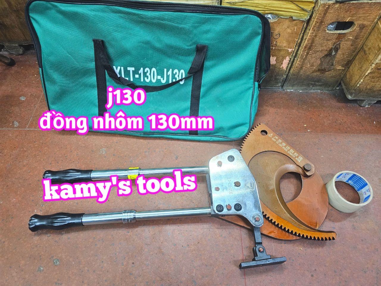 Kìm cắt cáp nhông J130 Manniu cắt cáp đồng nhôm 130mm