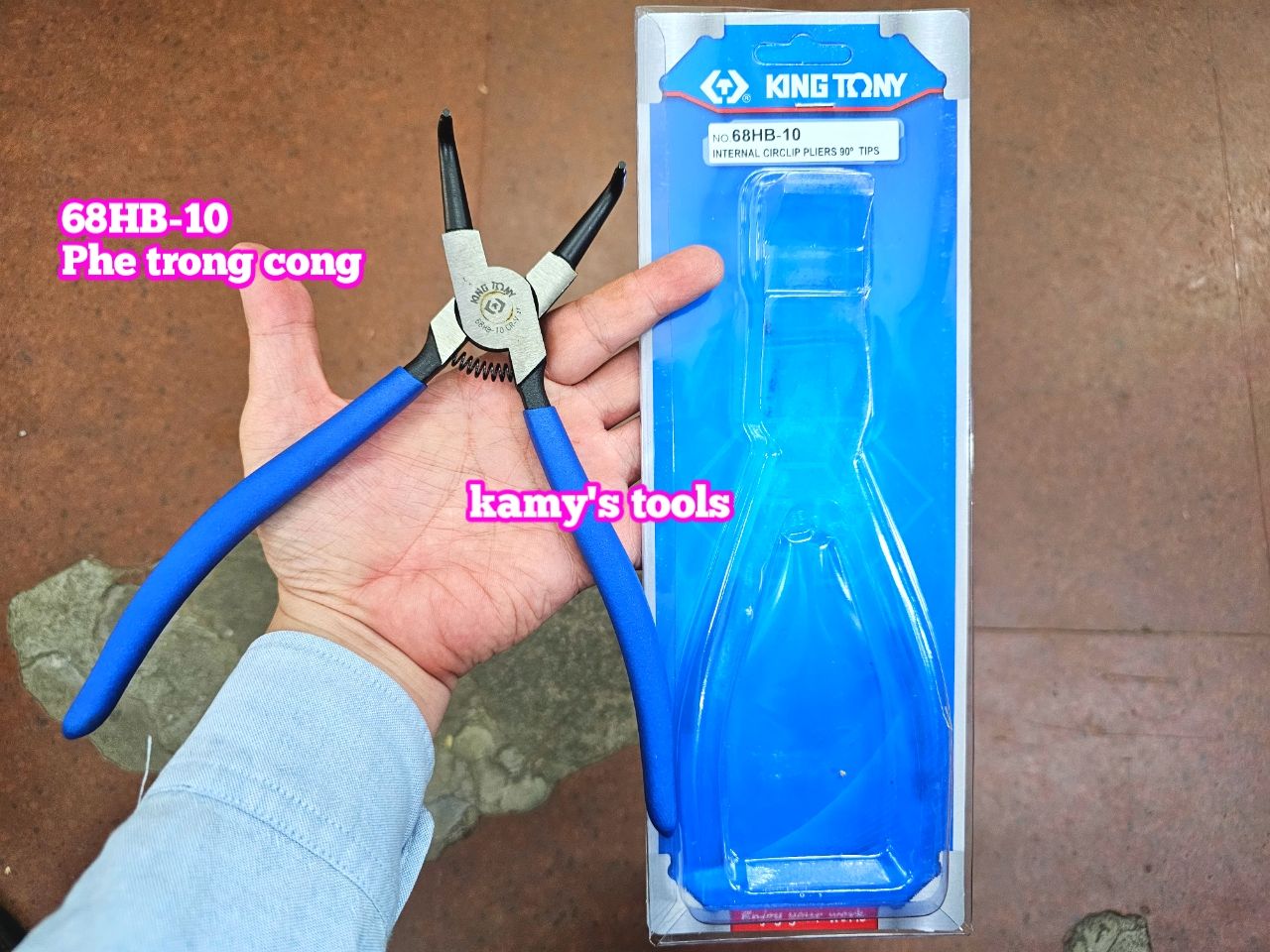 Kìm mở phe trong ngoài đầu cong 10 inch Kingtony 68HB-10 68SB-10