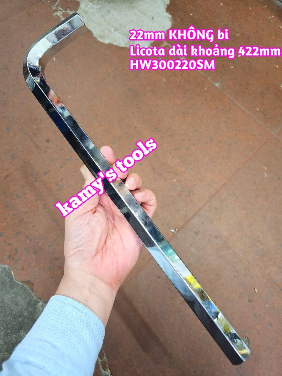 Lục giác đầu bằng 22mm Licota HW300220SM dài khoảng 422mm