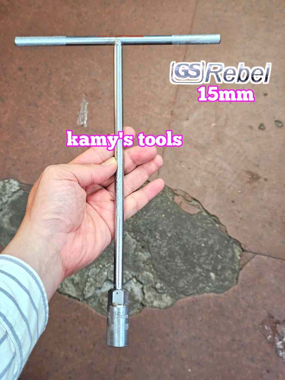 Cần tuýp chữ T Rebel không bọc 15mm dài 300mm