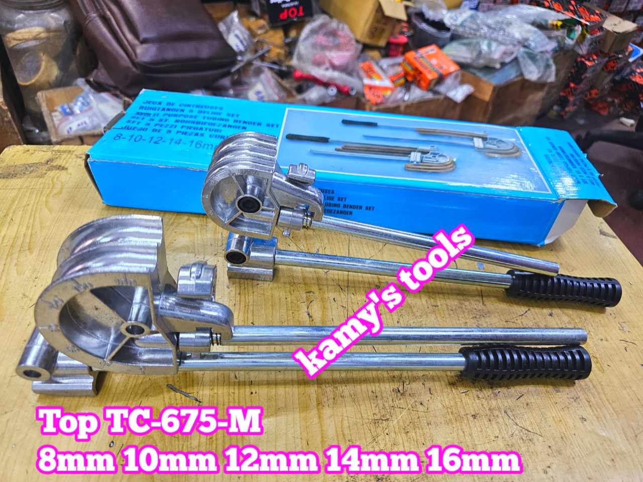 Dụng cụ uốn ống đồng mỏng Top TC-675-M cỡ 8mm 10mm 12mm 14mm 16mm gồm 2 chi tiết