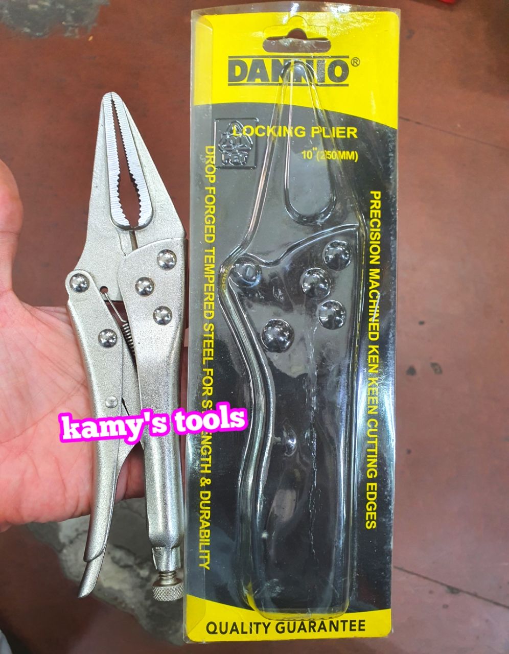 Kìm bấm chết mỏ mũi nhọn dài 220mm Dannio, kềm bấm