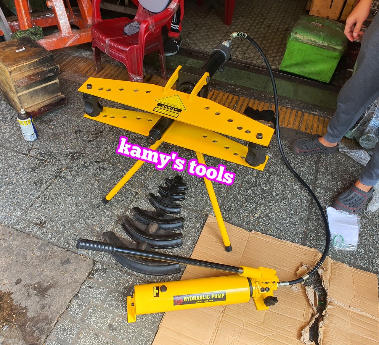 Máy uốn ống thủy lực bơm rời 13 tấn HHW-2F 21mm-60mm TLP (giá chưa bao gồm bơm)