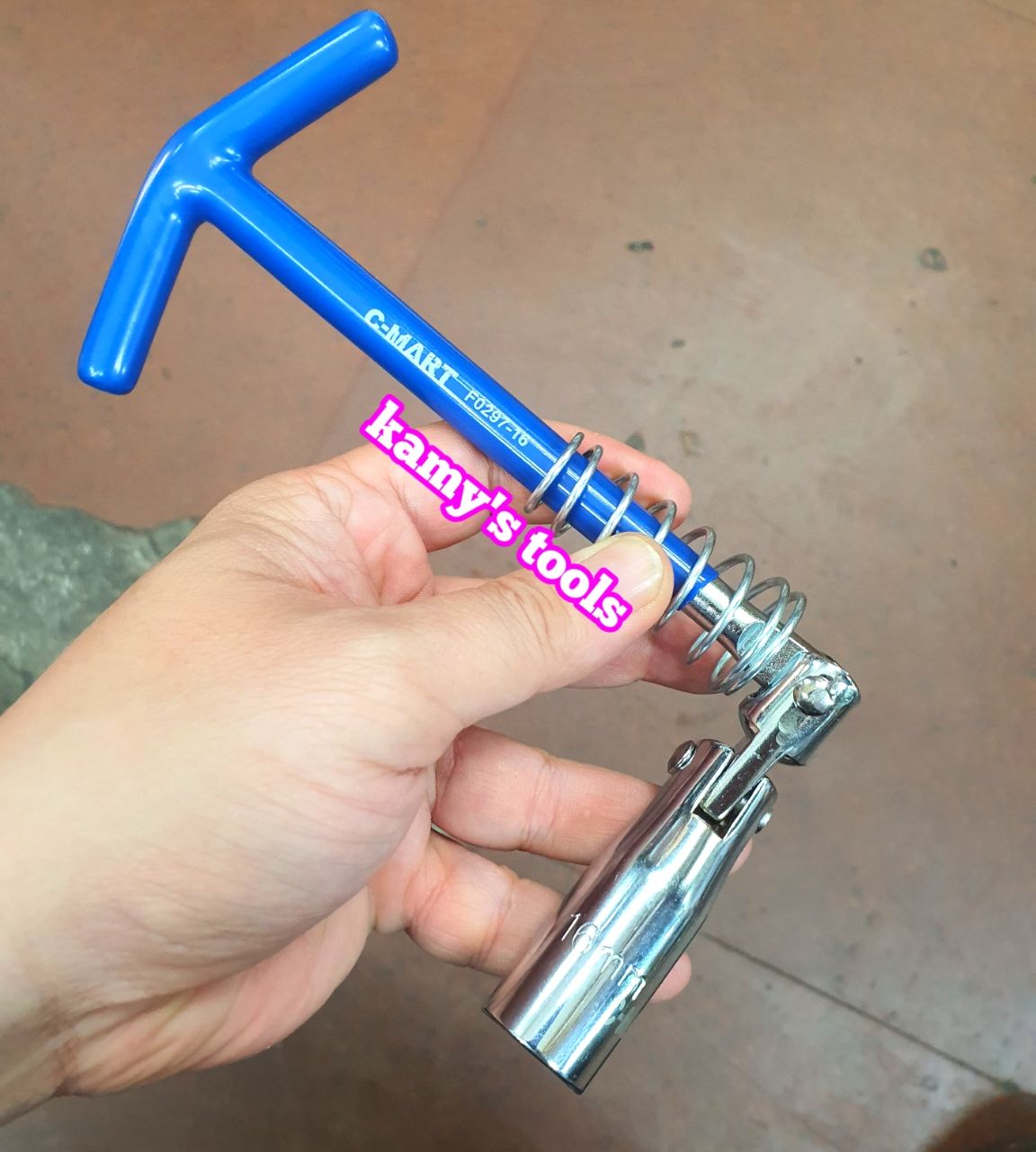 Tay mở bugi 16mm đầu bẻ C-mart model F0297-16