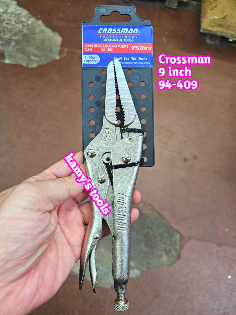 Kìm bấm chết mỏ mũi nhọn dài 9 inch 228mm Crossman 94-409 mỏ dài 0-60mm