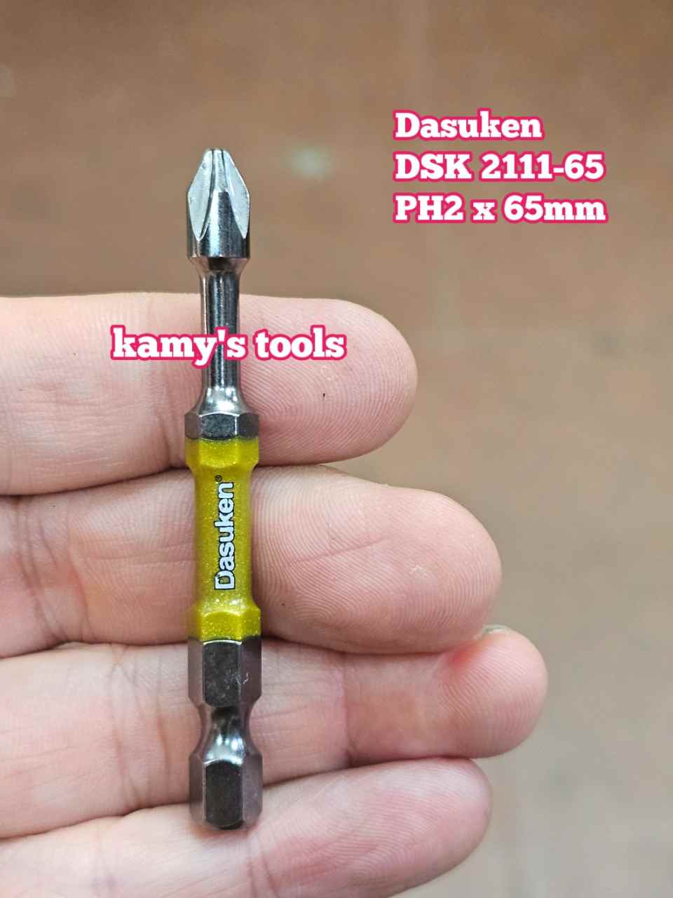 Đầu mũi bắn vít bake PH2 dài 65mm Dasuken DSK 2111-65 (bán lẻ 1 cái)