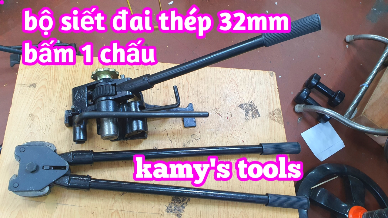 Dụng cụ siết đai sắt thép 32mm MG-95 loại bấm 1 chấu và bấm 2 chấu