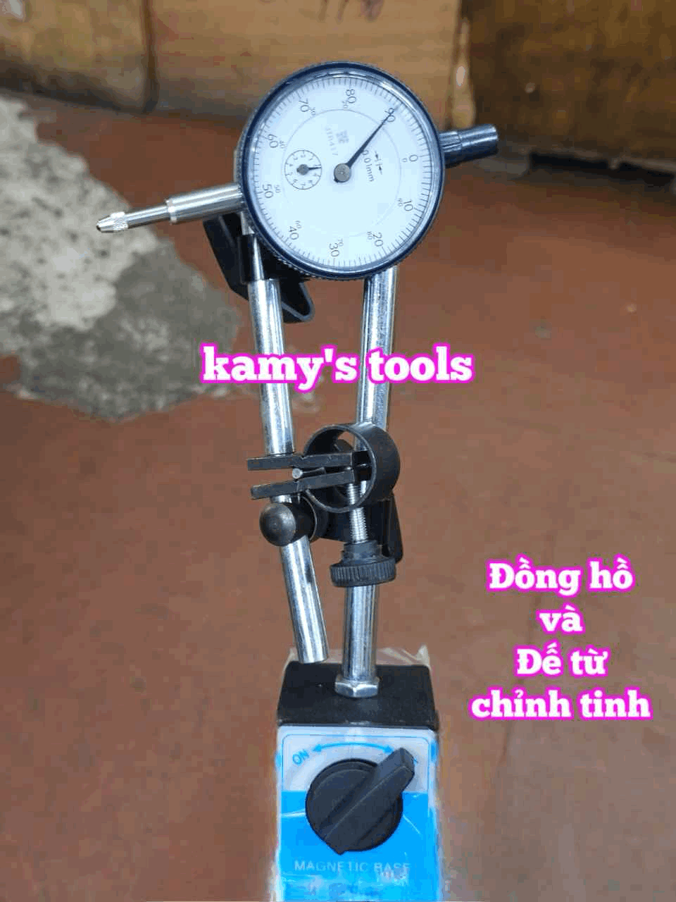 Combo đồng hồ so 0-10mm và để từ có chỉnh tinh WCZ-6C