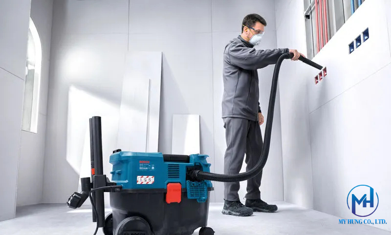 Ứng dụng máy hút bụi Bosch PRO GAS12-25LS trong thi công công trình thực tế