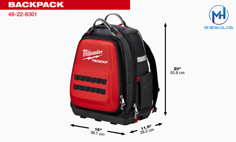 Balo Milwaukee PACKOUT 48-22-8301 chuyên dụng cho thợ điện và cơ điện lạnh