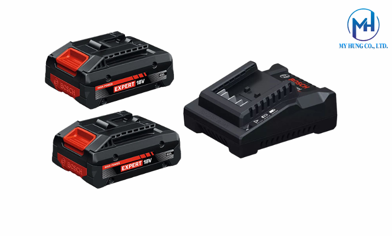 Combo 2 Pin GBA 18V-20 và Bộ Sạc GAL 18V-20 Bosch chính hãng
