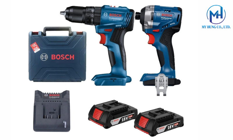 Combo Máy khoan GSB 185-LI và máy vặn vít GDR 18V-215 chính hãng