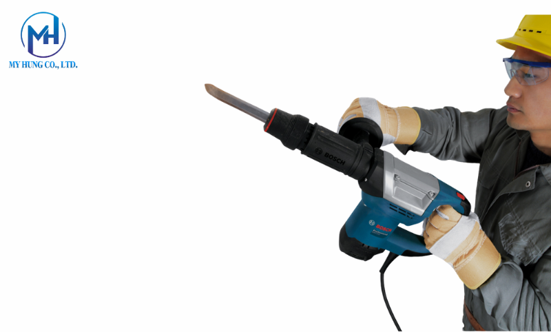 Sức mạnh động cơ 1100W và kết cấu vòng gioăng O chống gỉ mỡ bò của Bosch GSH 500 GEN II