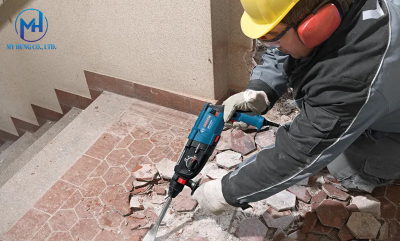Công nghệ giảm rung Vibration Control và lực đập 3.2J trên Bosch GBH 2-28 DV