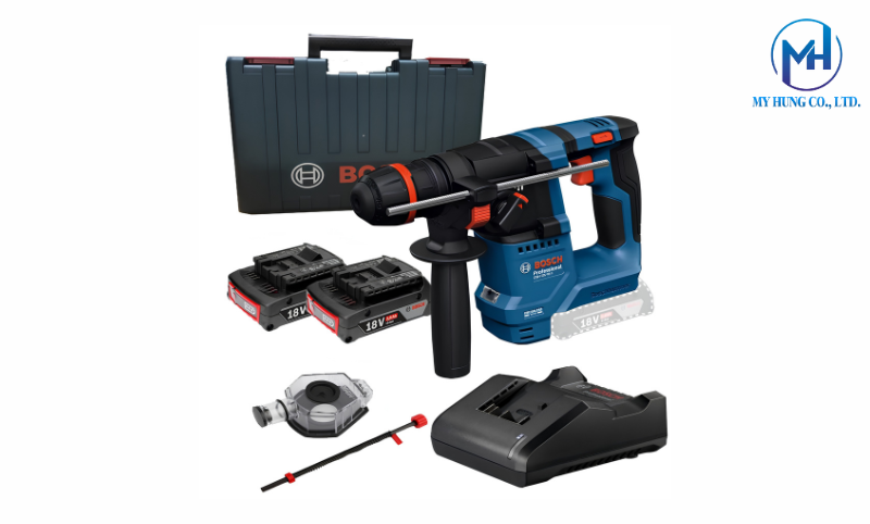 Máy khoan búa dùng pin 18V Bosch GBH 18V-18 X ONECHUCK kèm 2 pin 2.0Ah
