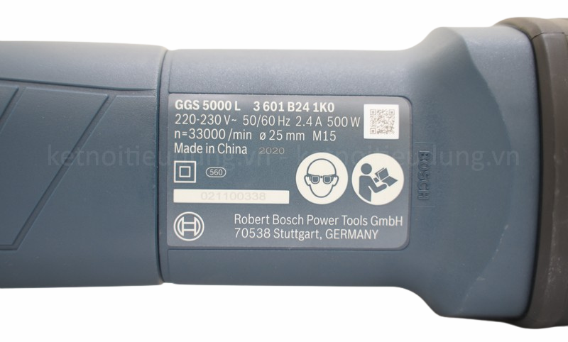 Khối động cơ 500W và thiết kế trục chính cách nhiệt của Bosch GGS 5000 L