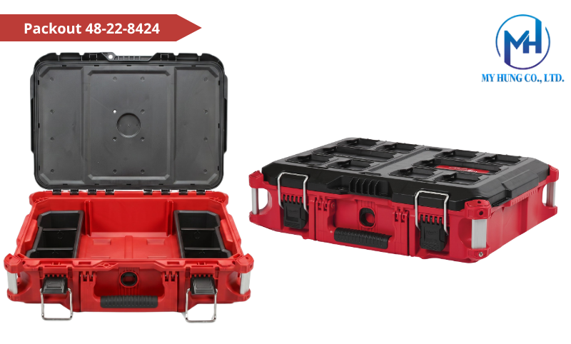 Thùng đựng đồ nghề Milwaukee 8424 không gian rộng rãi tích hợp khay phụ kiện