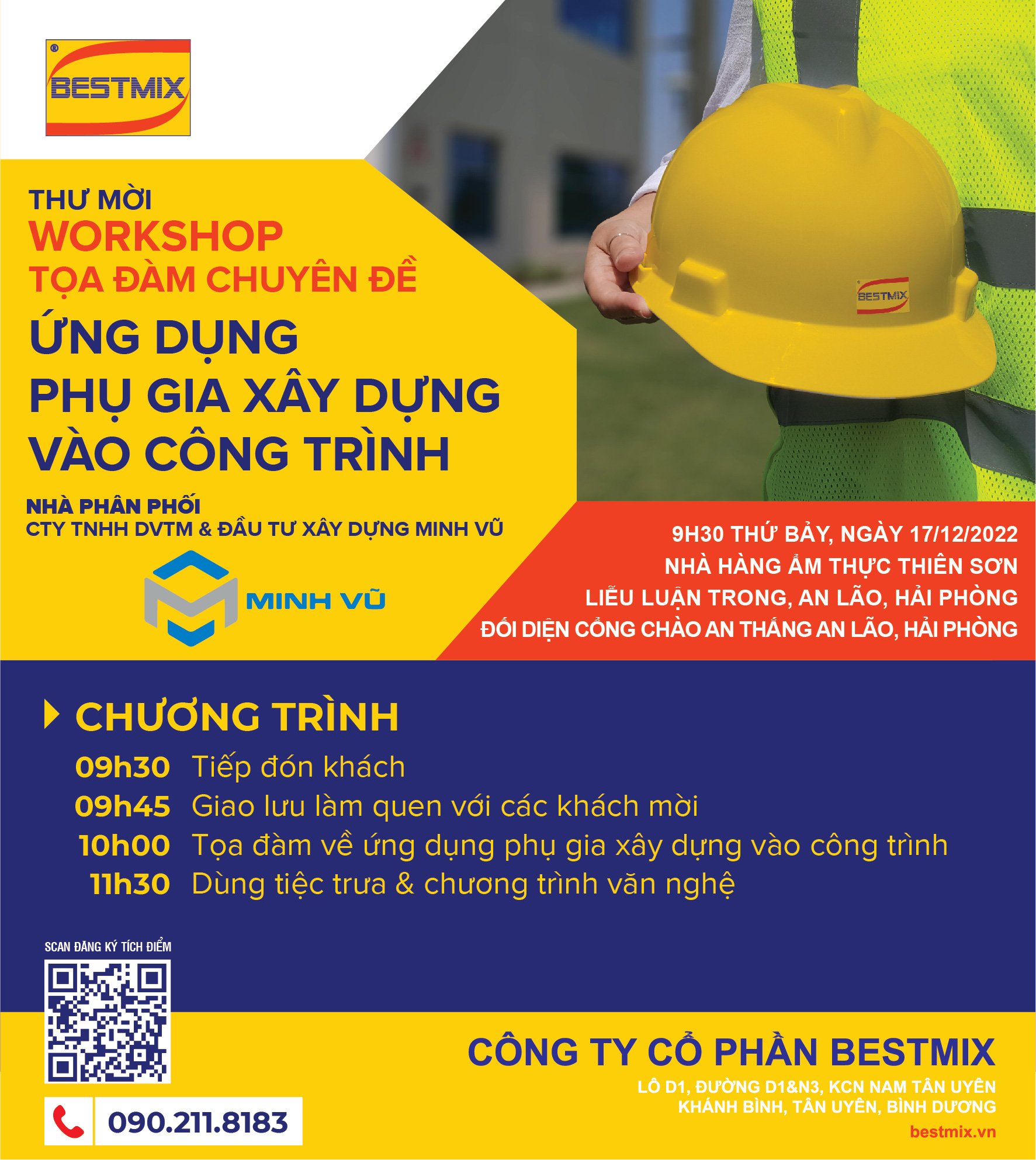 TỌA ĐÀM CHUYÊN ĐỀ ỨNG DỤNG PHỤ GIA XÂY DỰNG VÀO CÔNG TRÌNH BESTMIX 2022