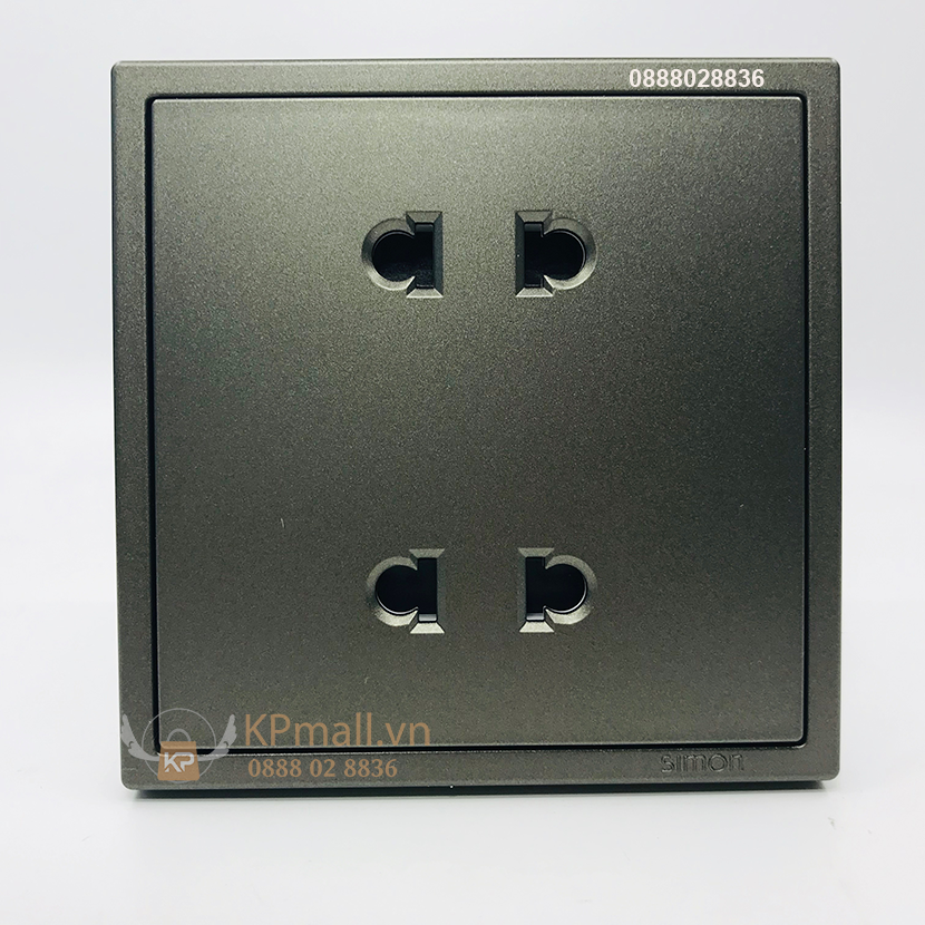 mua ổ cắm đôi 2 chấu simon i7 màu xám cao cấp 701072-61 cho khách sạn