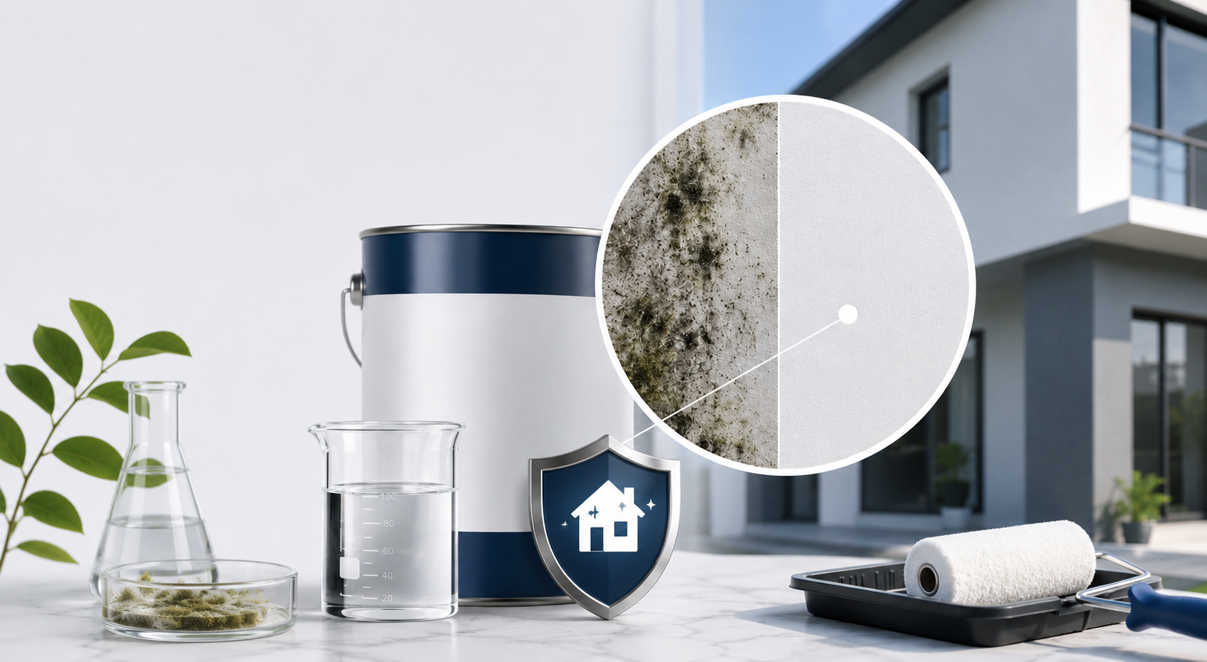 Chất chống mốc ngành sơn: Giải pháp bảo vệ màng sơn bền đẹp từ bên trong với Fungicide