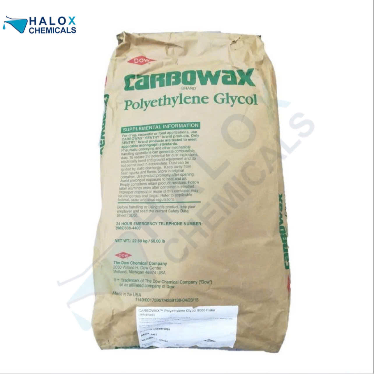 CARBOWAX Polyethylene Glycol 4000 Flake