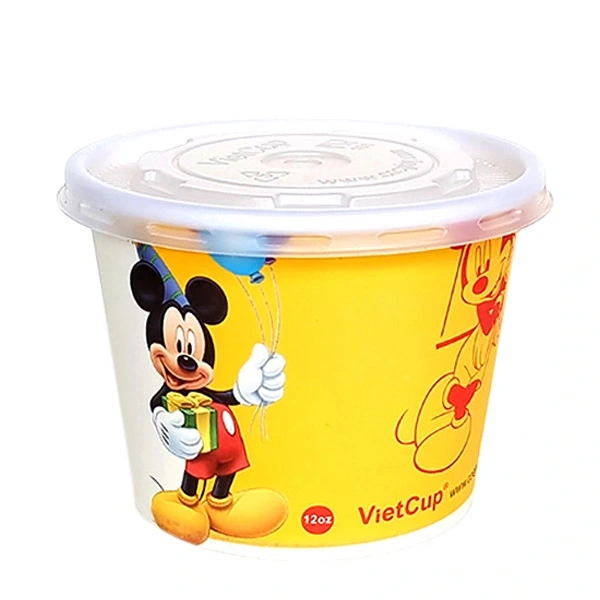 bát giấy, tô giấy 12oz 1PE Mickey - VietCup