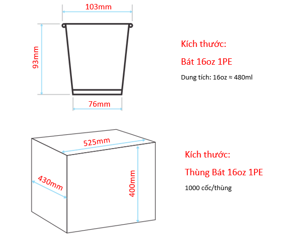 Tô giấy 16oz kèm nắp - Mickey
