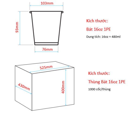 Bát 16oz 1PE kèm nắp - Mickey