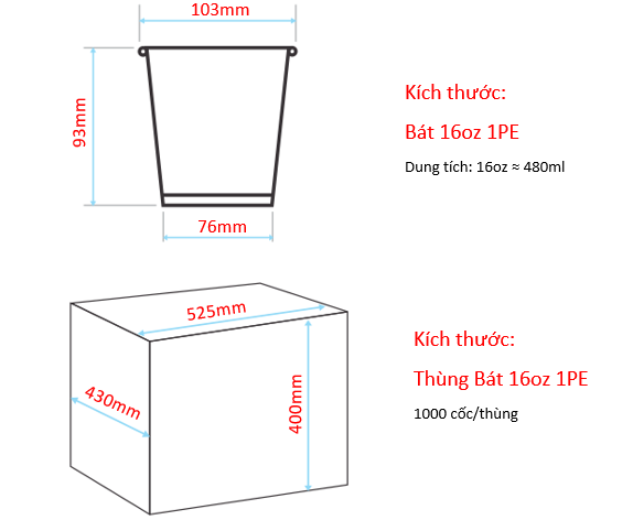 Tô giấy 16oz kèm nắp - Elsa