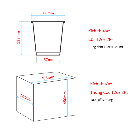 Cốc giấy 12oz 2PE kèm nắp nóng - Nụ Cười