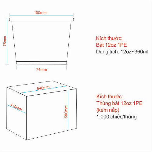 Tô giấy 13oz kèm nắp - Mickey