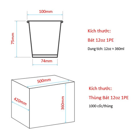 Tô giấy 13oz - Tom