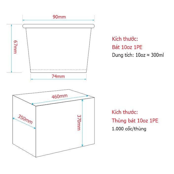 Bát 10oz 1PE - Shin